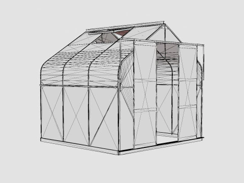 Greenhouse Diana 5000 Glass ALU 3D Model