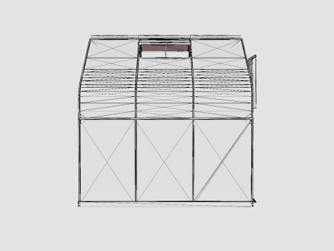 Greenhouse Diana 5000 Glass ALU 3D Model