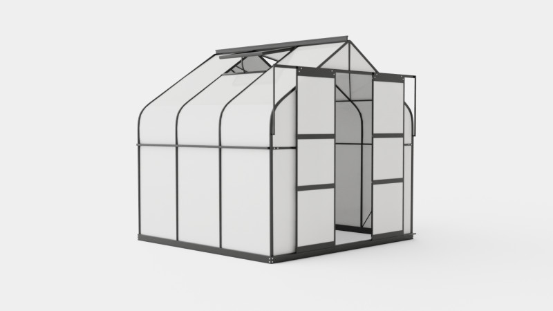 Greenhouse Diana 5000 Glass Black Model 3D .c4d .max .obj .3ds .fbx .stl .blend 