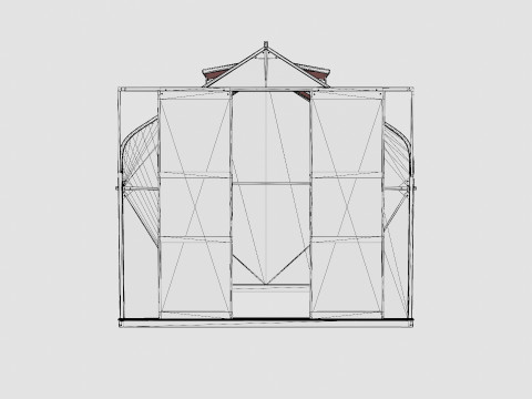 Greenhouse Diana 5000 Glass Green 3D Model