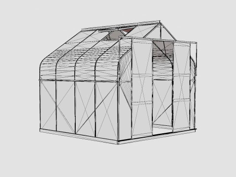 Greenhouse Diana 6700 Glass ALU 3D Model