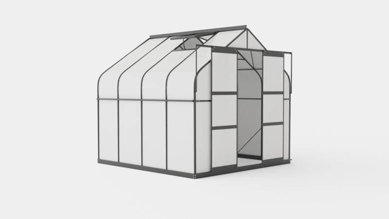 Greenhouse Diana 6700 Glass Black 3D Model .c4d .max .obj .3ds .fbx .stl .blend 