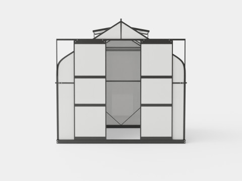 Greenhouse Diana 6700 Glass Black 3D Model
