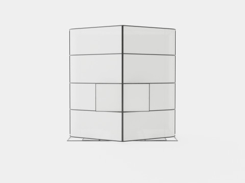 Greenhouse Diana 6700 Glass Black 3D Model
