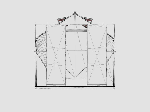 Greenhouse Diana 6700 Glass Black 3D Model