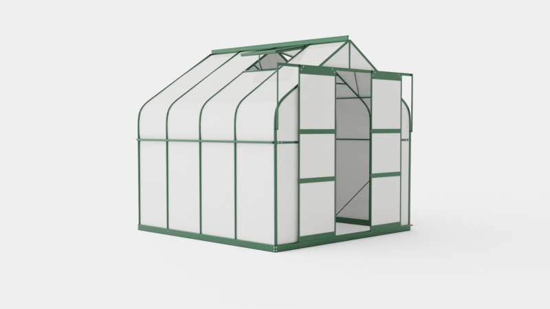 Greenhouse Diana 6700 Glass Green 3D Model .c4d .max .obj .3ds .fbx .stl .blend 