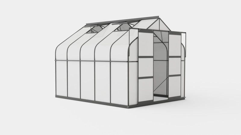 Greenhouse Diana 8300 Glass Black Modèle 3D .c4d .max .obj .3ds .fbx .stl .blend 