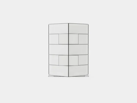 Greenhouse Diana 8300 Glass Black 3D Model