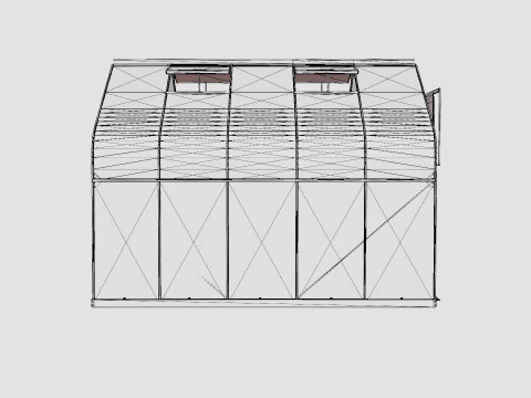Greenhouse Diana 8300 Glass Black 3D Model