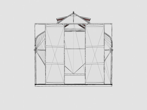 Greenhouse Diana 8300 Glass Green 3D-Modell