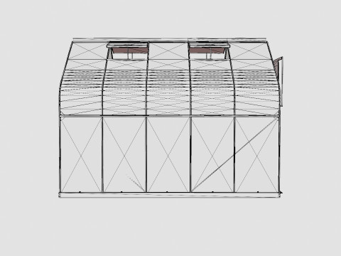 Greenhouse Diana 8300 Glass Green 3D-Modell