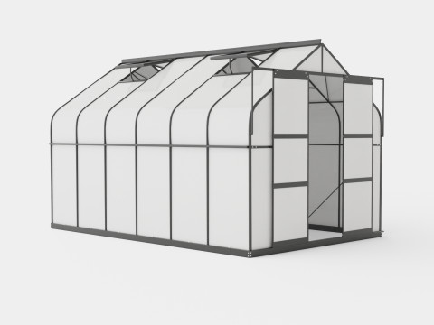 Greenhouse Diana 9900 Glass Black 3D Model