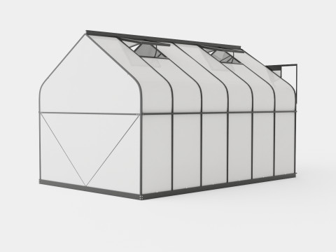Greenhouse Diana 9900 Glass Black 3D Model