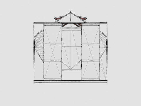 Greenhouse Diana 9900 Glass Black 3D Model