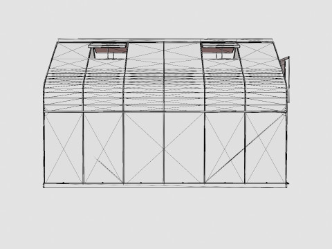 Greenhouse Diana 9900 Glass Black 3D Model