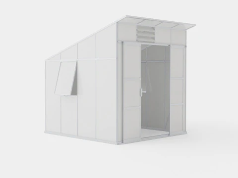 Теплица Freya 7600 Стекло ALU 3D Модель