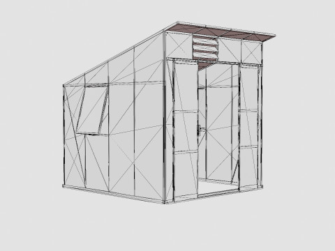 Greenhouse Freya 7600 Glass ALU Modelo 3D