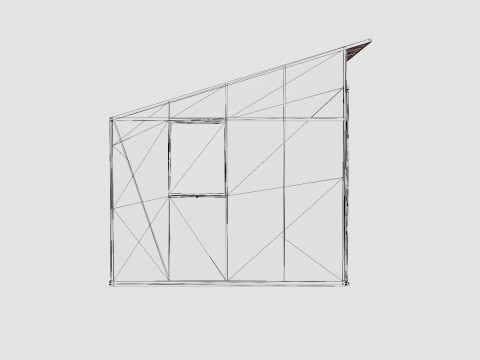 Greenhouse Freya 7600 Glass ALU Modelo 3D