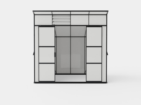 Greenhouse Freya 7600 Glass Black 3D Model