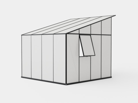 Greenhouse Freya 7600 Glass Black 3D Model