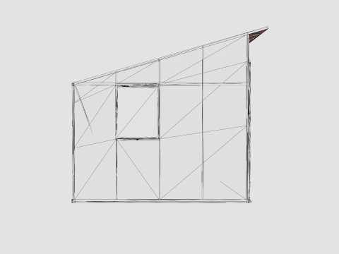 Greenhouse Freya 7600 Glass Black 3D Model