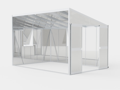 Greenhouse Helena 2 10200 Glass ALU 3D Model