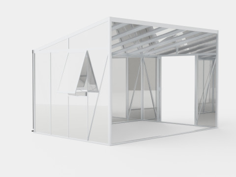 Greenhouse Helena 2 10200 Glass ALU 3D Model
