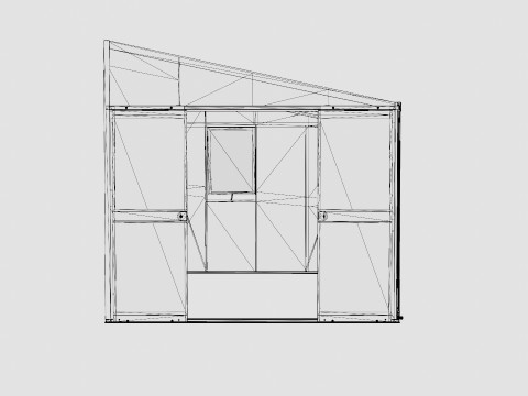 Greenhouse Helena 2 10200 Glass ALU 3D Model