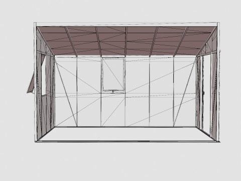 Greenhouse Helena 2 10200 Glass ALU 3D Model