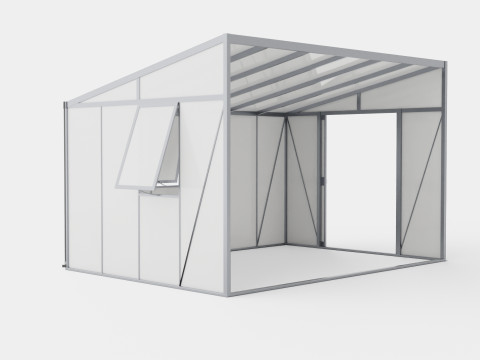 Greenhouse Helena 2 10200 Glass Grey 3D Модель