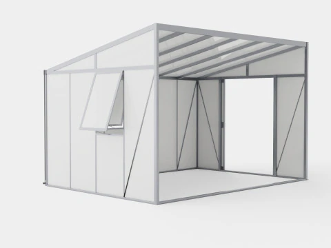 Greenhouse Helena 2 10200 Glass Grey 3D Model
