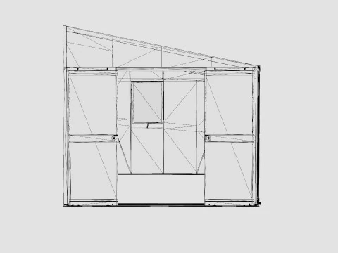Greenhouse Helena 2 10200 Glass Grey 3D Model