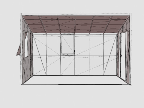 Greenhouse Helena 2 10200 Glass Grey 3D Модель