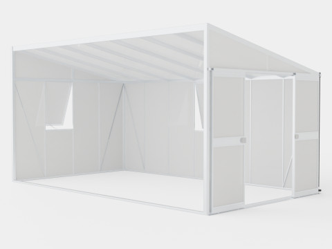 Greenhouse Helena 2 11900 Glass ALU Model 3D