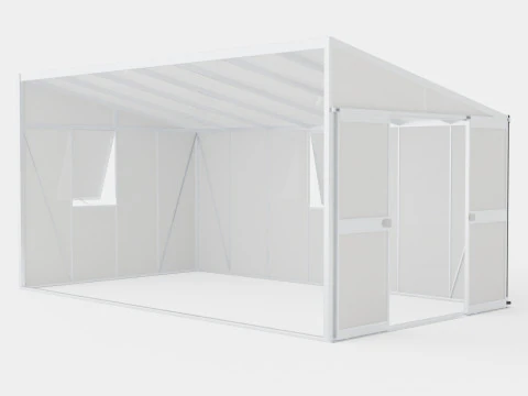 Szklarnia Helena 2 11900 Szkło ALU Model 3D