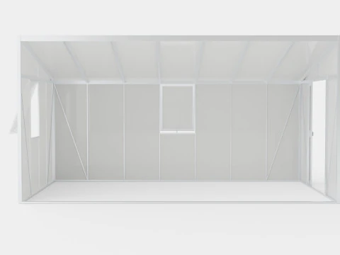 Greenhouse Helena 2 11900 Glass ALU 3D Model