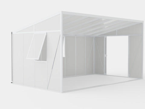 Greenhouse Helena 2 11900 Glass ALU 3D 모델