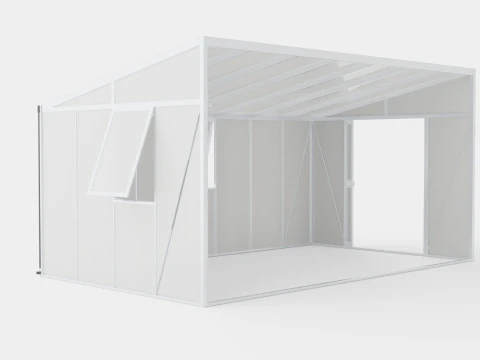 Greenhouse Helena 2 11900 Glass ALU 3D Model