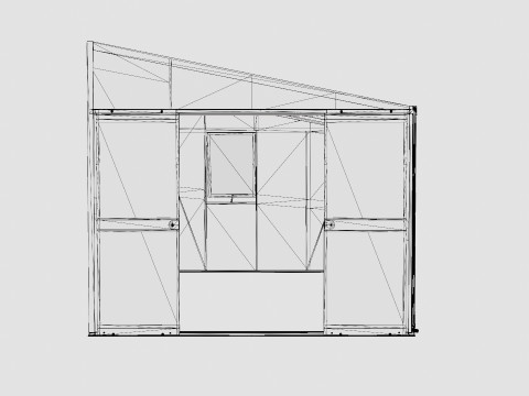 Greenhouse Helena 2 11900 Glass ALU 3D 모델