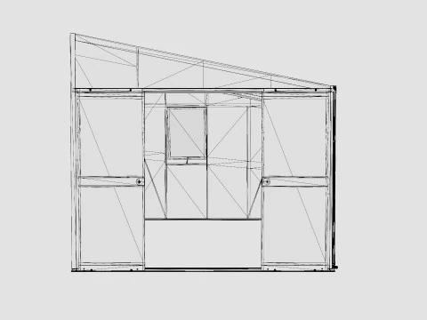 Greenhouse Helena 2 11900 Glass ALU 3D Model