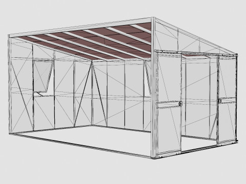 Greenhouse Helena 2 11900 Glass ALU 3D 모델