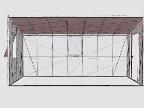 Greenhouse Helena 2 11900 Glass ALU 3D Model