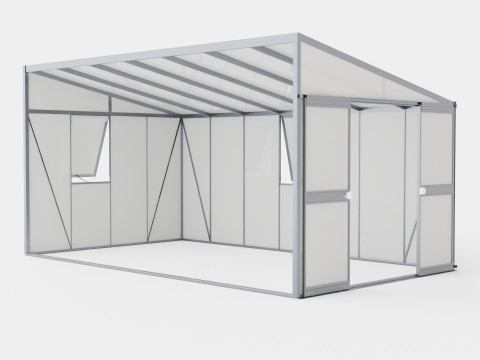 Greenhouse Helena 2 11900 Glass Grey Model 3D