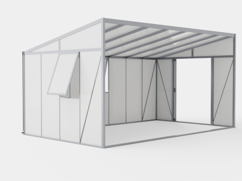 Greenhouse Helena 2 11900 Glass Grey 3D मॉडल