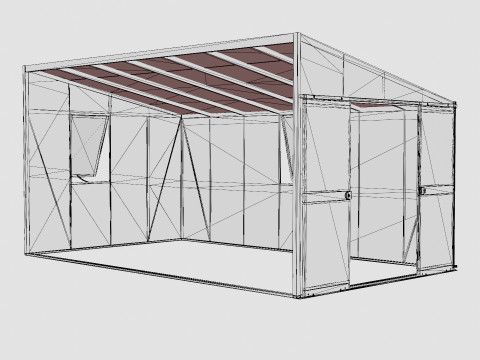 Greenhouse Helena 2 11900 Glass Grey 3D मॉडल