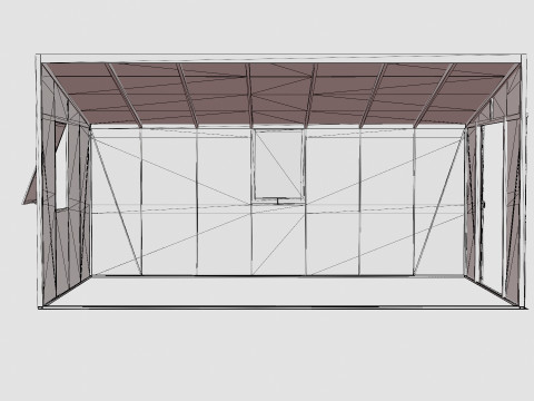 Greenhouse Helena 2 11900 Glass Grey 3D मॉडल