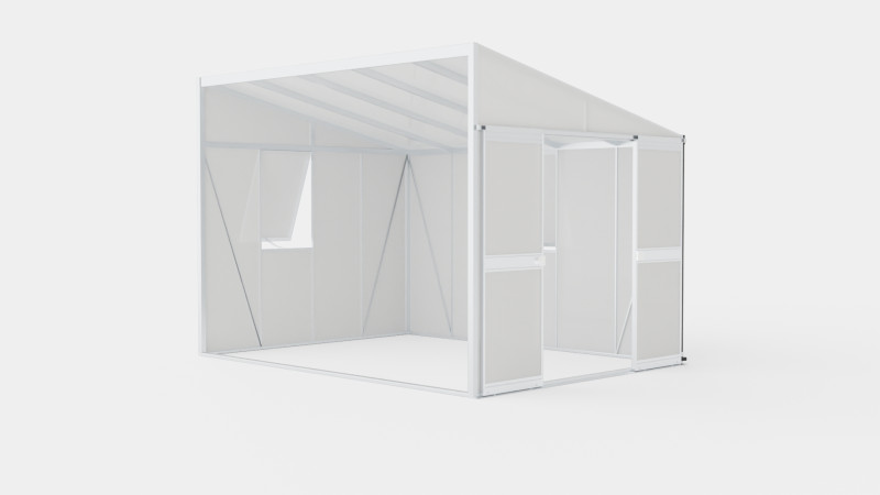 Greenhouse Helena 2 8600 Glass ALU Modelo 3D .c4d .max .obj .3ds .fbx .stl .blend 