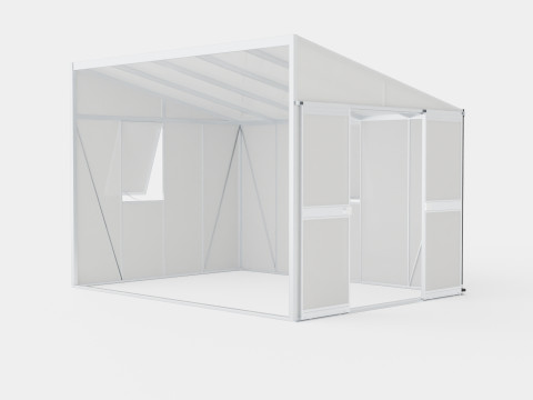 Greenhouse Helena 2 8600 Glass ALU 3D मॉडल