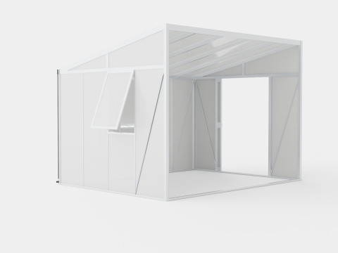 Greenhouse Helena 2 8600 Glass ALU Modelo 3D