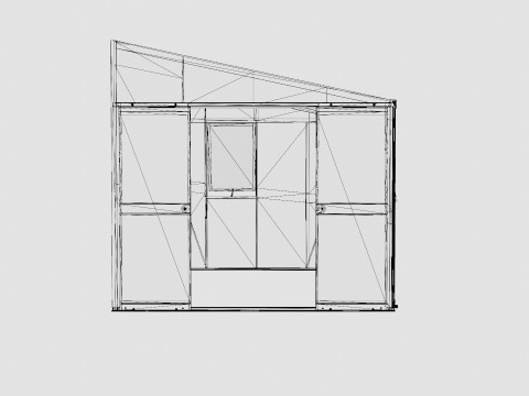 Greenhouse Helena 2 8600 Glass ALU Modelo 3D